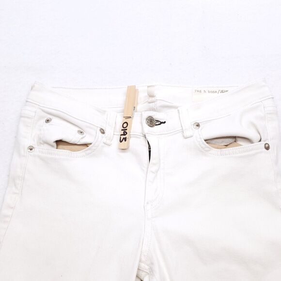Rag & Bone Button Casual Light Wash Denim Jeans Womens Size 28 White - Picture 1 of 8